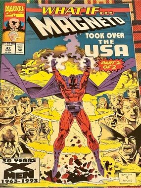 Marvel What If #47 Comic Book 1993 Magneto Took Over USA X-Men 30th Anniversary
